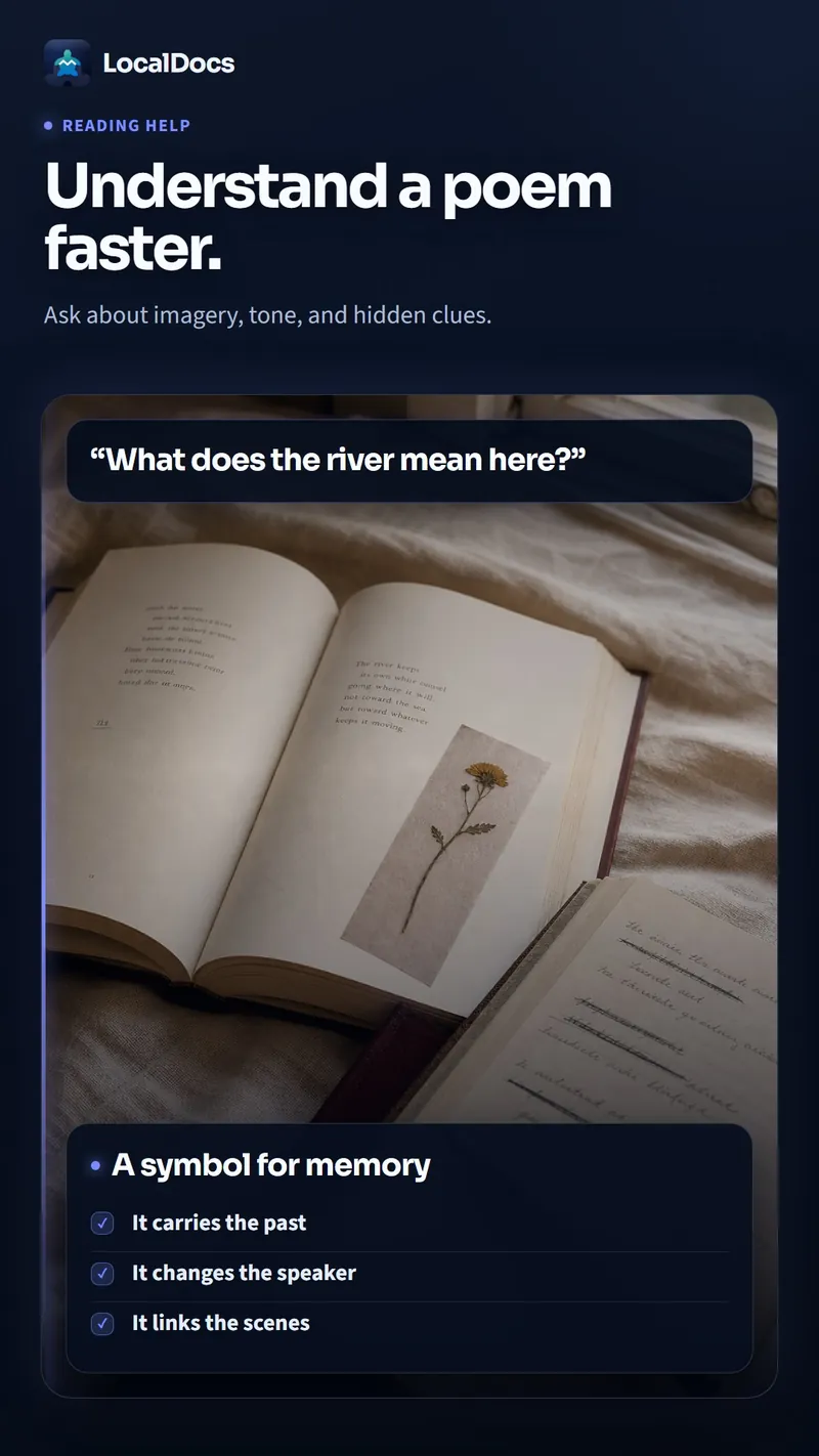 Explore and search your poetry and writing collection